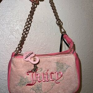 Juicy Couture Pink Mini Bag with Gold Chain